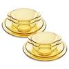 Corning Amber 8-Piece Heat-Resistant Glass Dinnerware Set