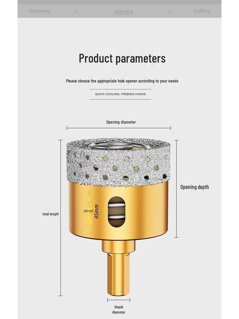 Green Forest Ceramic and Glass Tile Drill Bit
