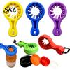 Portable Bottle Lid Gripper Multifunctional Opener, with Anti-Slip Grip, Labor-Saving Cap Space Saving Kitchen Gadget Wrench, Multi-tooth Jar