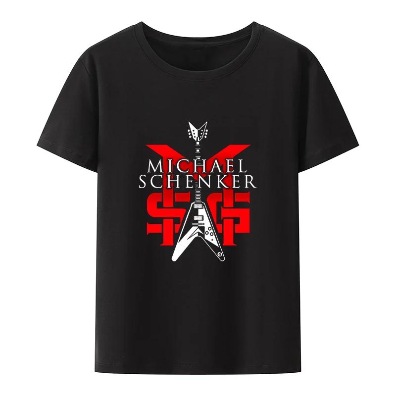 Michael Schenker Group T Shirt Rock Heavy Hard Metal Armed and Ready Rock Bottom Ufo Tee UnisexShort-sleev Casual Camisetas