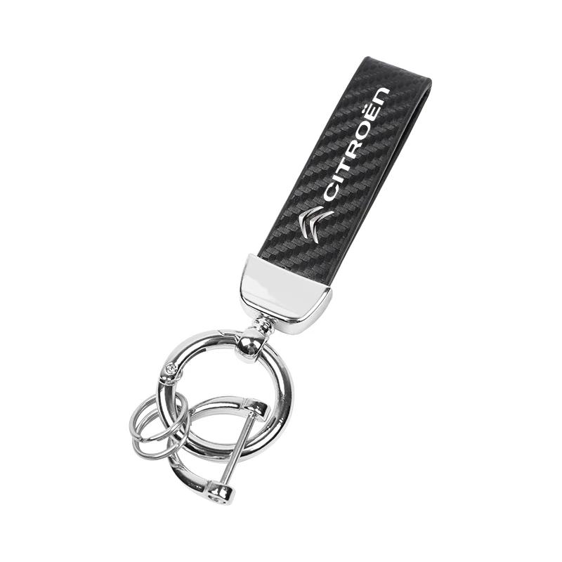 Car Key Accessories Logo Keychain Metal Keyring For Citroen C1 C2 C3 Vts C4 Saxo C4L C5 C6 C8 Xsara Picasso Berlingo Cactus