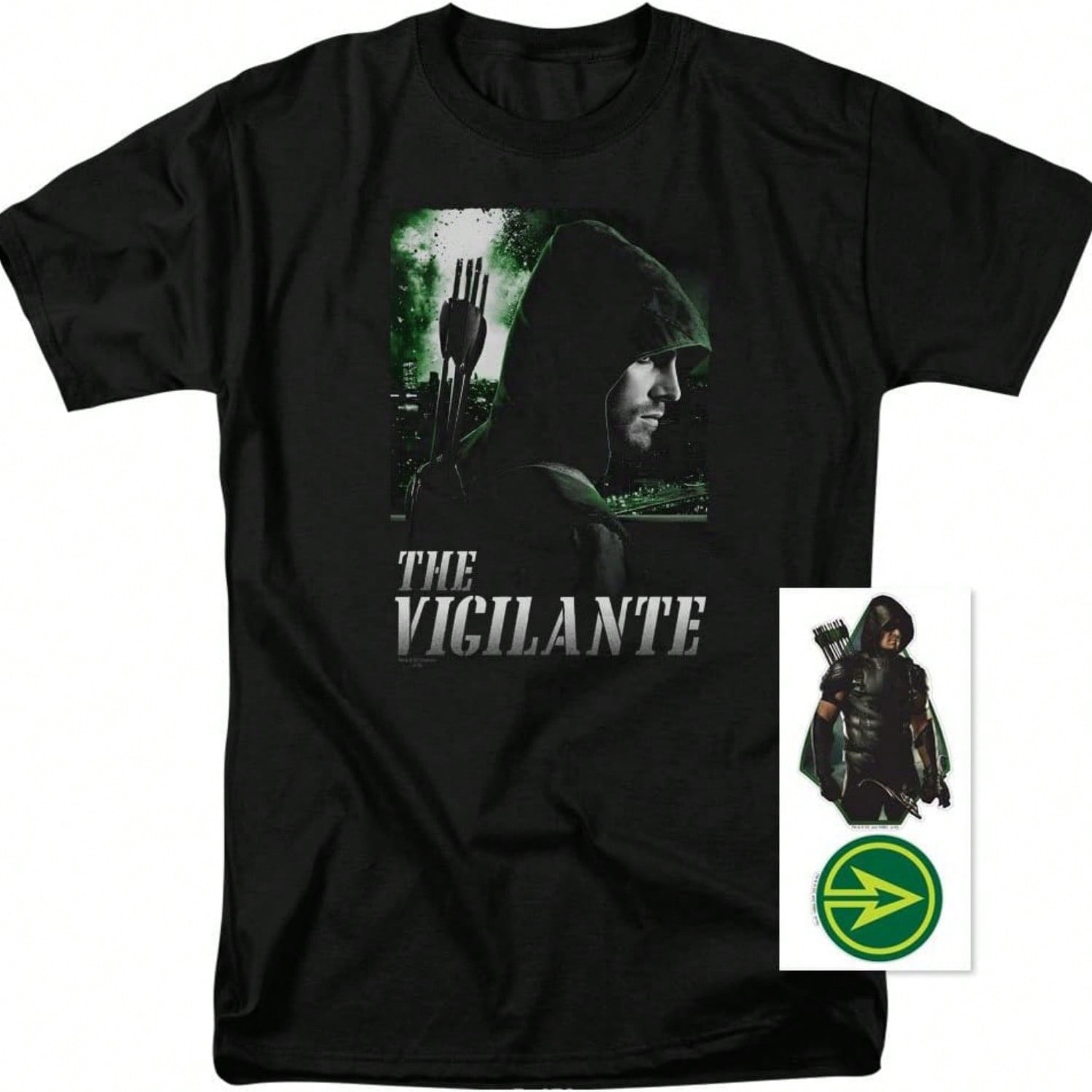 Popfunk Classic Arrow TV Show The Vigilante T Shirt & Stickers S разноцветный
