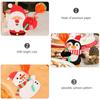 150 Pcs Christmas Decoration Card Candy Holder Lollipop Paper Cards Santa Claus Penguin Candy Wrapping Paper Labels