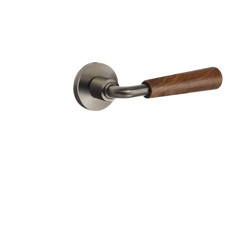 Zinc Alloy Zinc Plated Polished Vintage Style Bedroom Door Lock Indoor Handle Silver Silent Magnetic Key Operated Easy