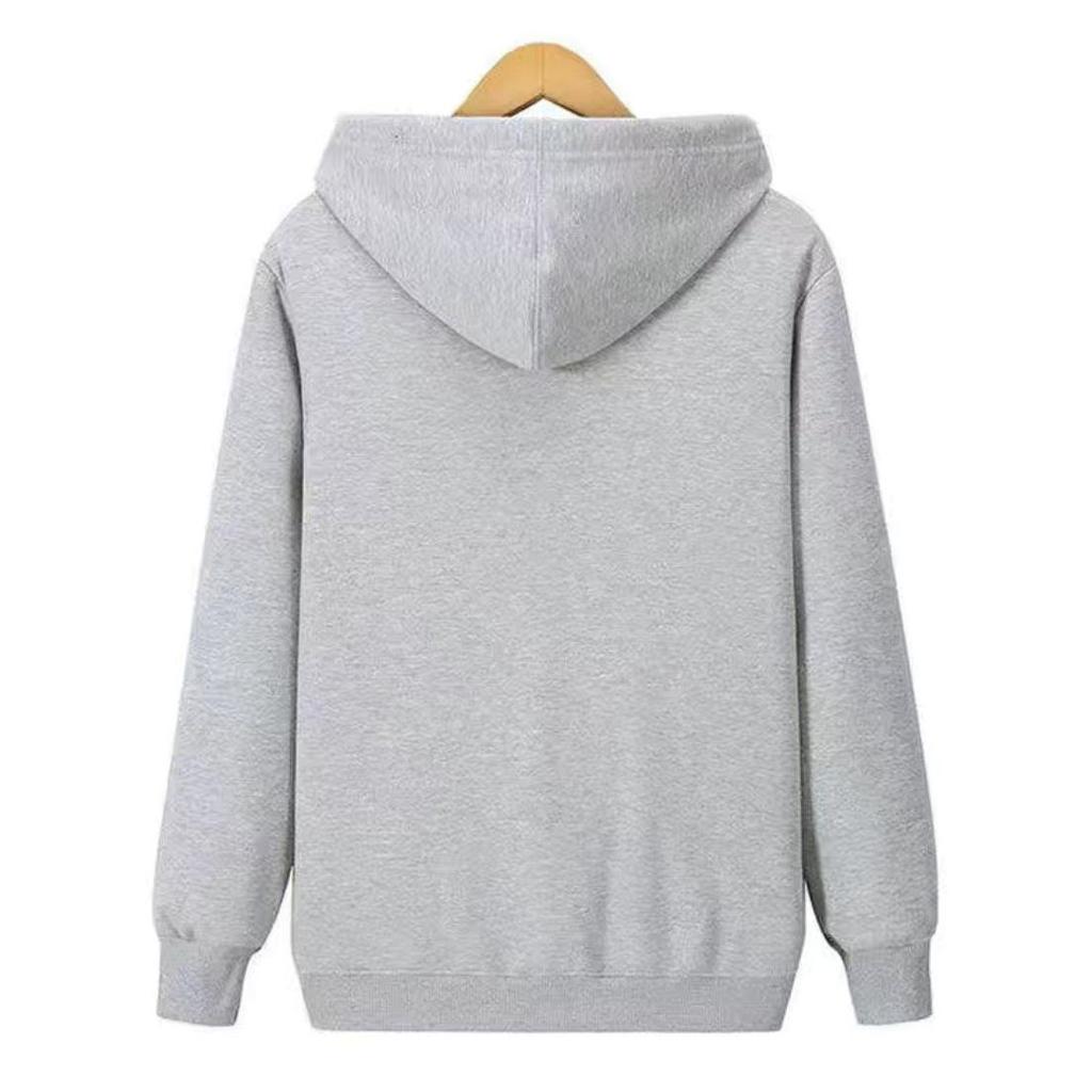 Men's Plus Size Fleece Lined Zip-Up Cardigan Hoodie for Autumn/Winter