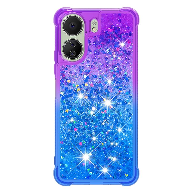 13C Pouzdro Pro Xiaomi Redmi 13C Kryt Malovaný Vzor Třpytivý Tekutý Kryt s Pískem pro Xiomi Redmi 13C 12C Pouzdro na Telefon Fundas