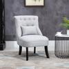 Armchair Living Room Relaxing Chair Lounge Chair Resting Chair with Back Cushion, Wooden Legs, Reading Chair with Linen Look