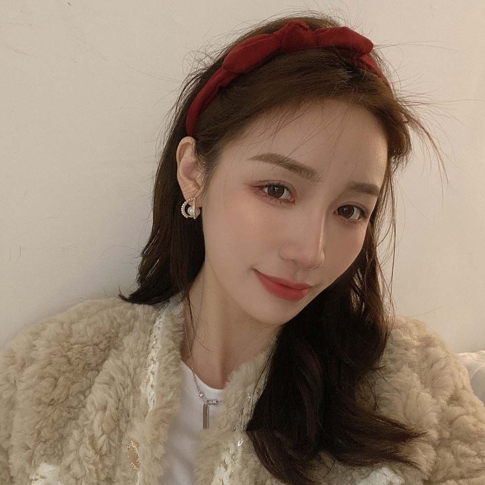 Hair Accessories Refreshing Velvet Bow Bow Hair Band Bow Hair Hoop Korean Headbands Head Hoop