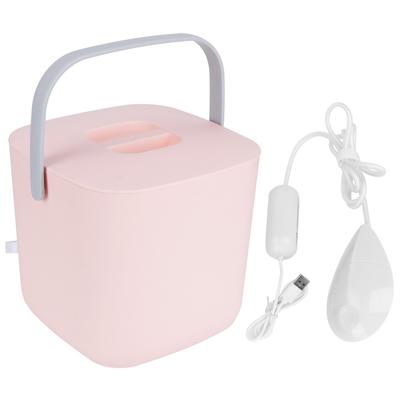 8L Mini Washing Machine Portable USB Powered Ultrasonic Clothes Underwear Laundry WasherPink