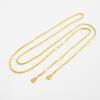 Hip-hop Long Square Bead Necklace Geometric Elegant Minimalist Necklace Vintage Alloy Sweater Chain Women