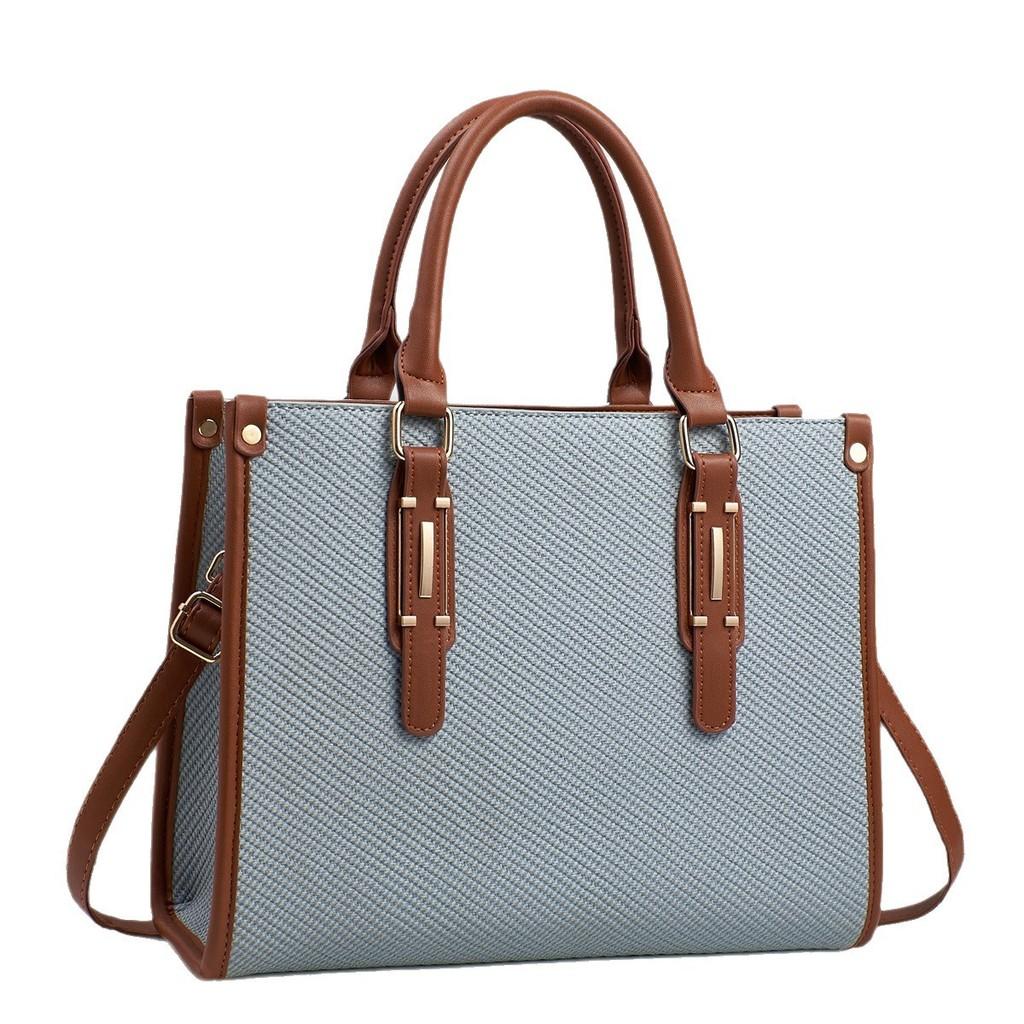 Vintage Retro Pu Leather Womens Casual Tote Bag With Zipper For Daily Use