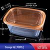 280ml Rectangular Transparent Plastic Salad Box with Lid for Fresh-Keeping and Takeaway