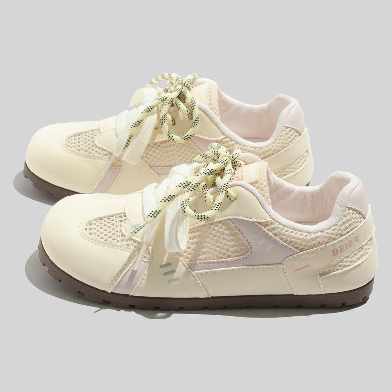 Summer New Women Fashionable Casual Shoes Fashionable Single-layer Mesh White Shoes All-matching Sports Breathable Men Skate Shoes