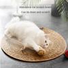 Natural Papyrus Mat Suitable for All Seasons Round Rattan Cat Scratch Board Cat Scratching Pad No Dandruff Pet Cat Supplies