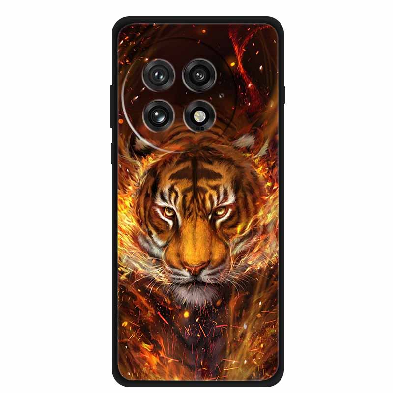 For OnePlus 13 5G Case Colorful Splicing Cartoon Soft Silicone Black Cover For OnePlus 13R 5G Fashion Capa 1+13 Protective Funda