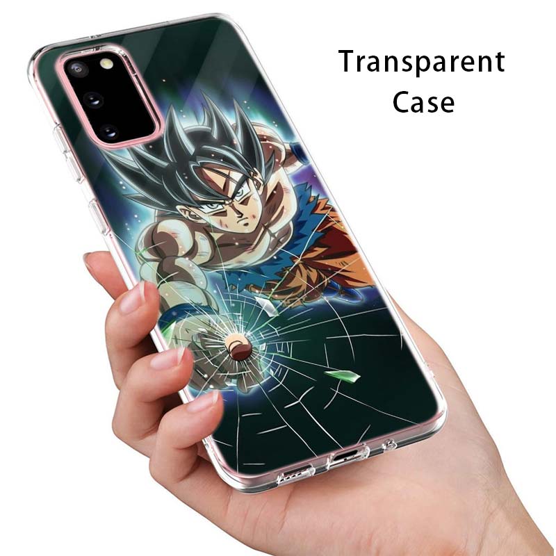 Dragonball Z Saiyajin Transparente Silikonhülle für Samsung Galaxy S22 Pro S21 S20 FE Ultra S10 S10E Lite S9 Plus Handyhülle