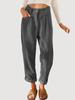 2025 Spring & Autumn Women's Corduroy Harem Cigarette Pants - Retro, Cropped, Casual Style.
