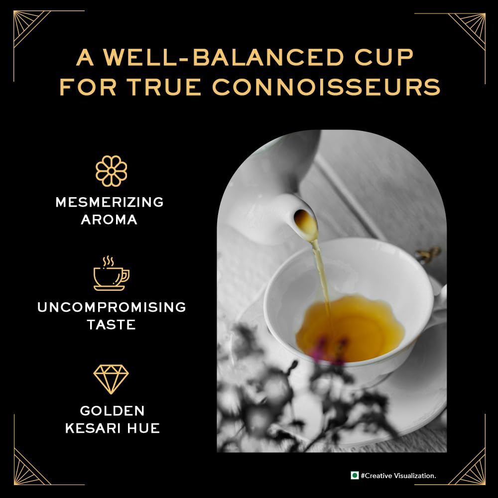 Wagh Bakri Royale Leaf Tea 225 Gm Pack Of 1 | Premium Assam Black Tea With Rich Smooth Flavor And Golden Hue