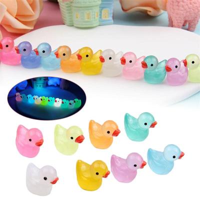 50/100x Tiny Ducks Mini Duck Glow In The Dark Mini Resin Figure Miniature