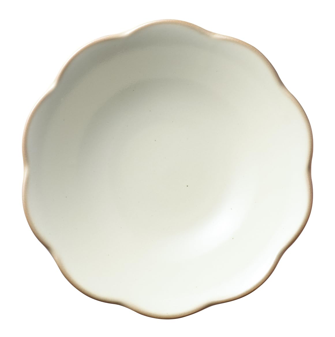 

EAST table Ryoka Beige Large x Made in Microwave and Dishwasher Safe Flower-Shaped Bowl, 23.5 H6.8mm, Japan, бежевый