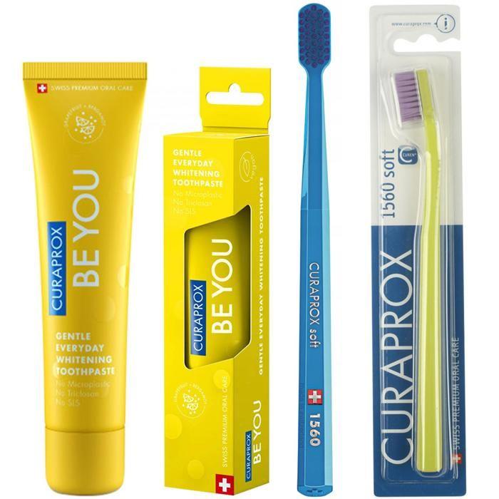 Toothbrush - Curaprox - CS 1560 Soft - Grapefruit Bergamot Toothpaste - Gentle Dental Hygiene