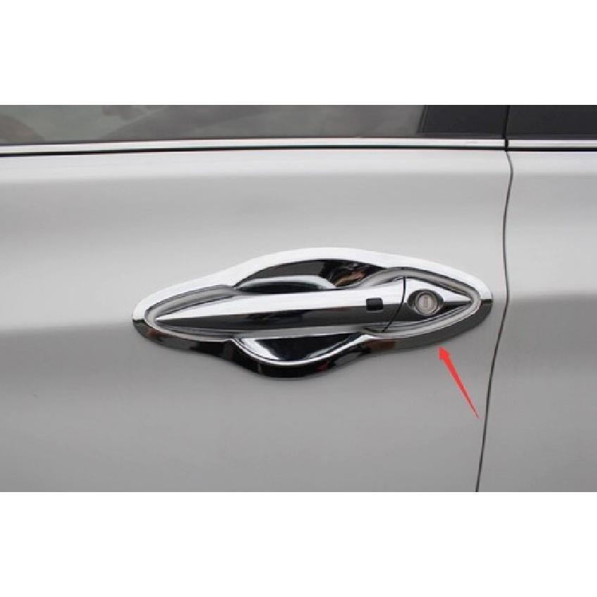 For Hyundai Elantra 2011-2016 Chrome Glossy Outside Door Bowl Cup Cover Trim 4X
