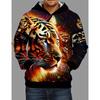 2026 Herren Frühling und Herbst Hoodie Löwe 3D-Druck Hoodie Grafik-Hoodie Tasche Bequem Locker Stilvoller Hoodie Pullover