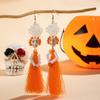Unique Gothic Skeleton Earrings Bohemian Tassels Jewelry for Women Portable Ethnic Party Wear