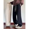 Wassup Lamb Fleece Sweatpants for Men, Autumn and Winter, Fleece-Lined, Thickened, Trendy Casual Straight-Leg Versatile Trousers for Teenagers