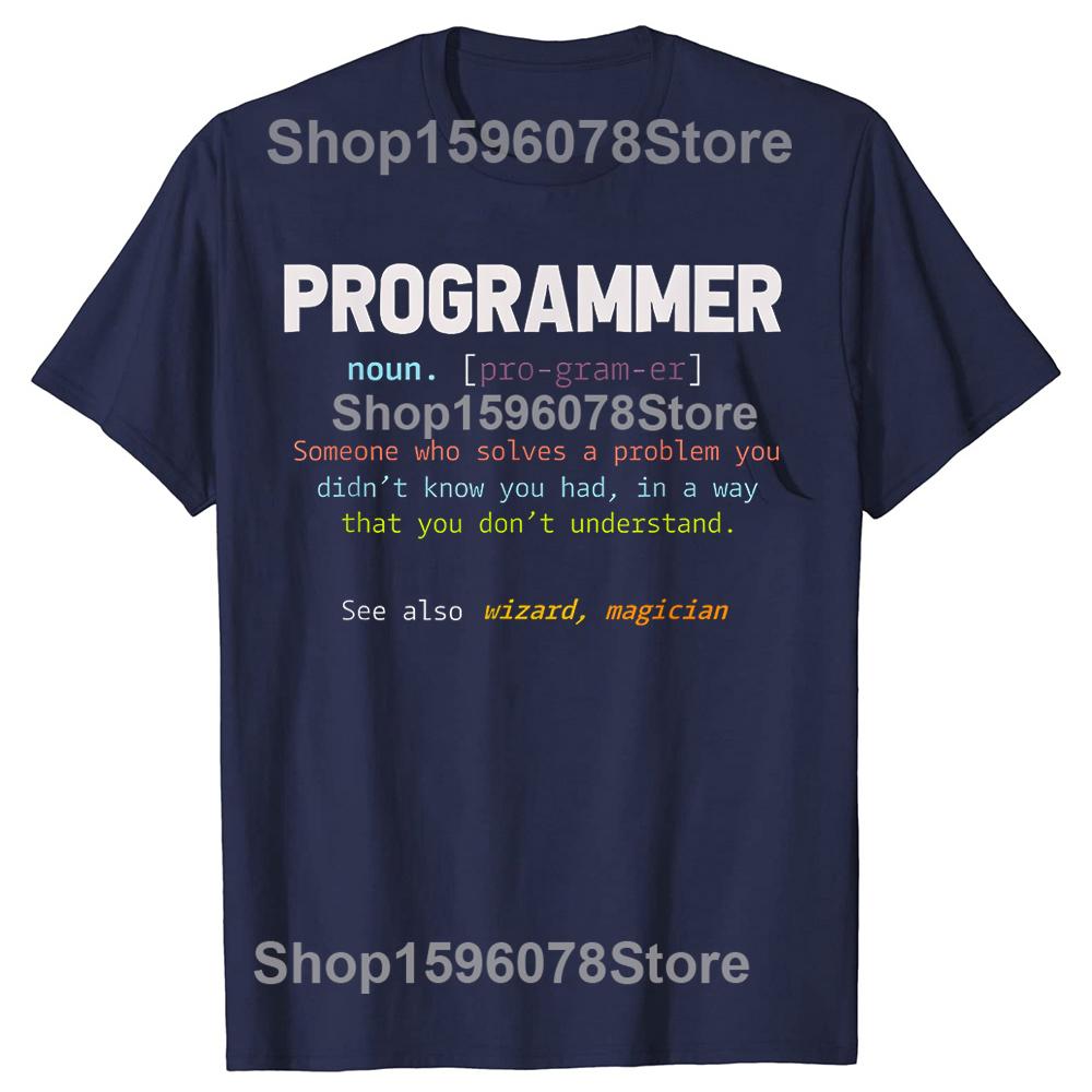 Computer Geek Nerd Gift Funny Programmer TShirt Men Clothing Fashion T Shirts Cotton Short Sleeve Oversized Loose Tshirt Tops