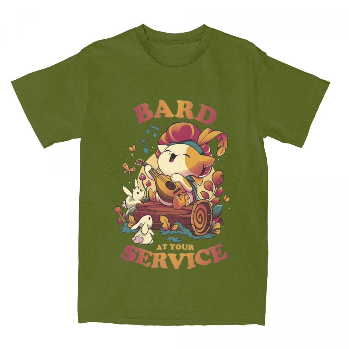 

Vintage DnD Bard s Call T-Shirts Men O Neck 100% Cotton T Shirts Cute Cat Gamer Short Sleeve Tees Printed Clothes 4XL