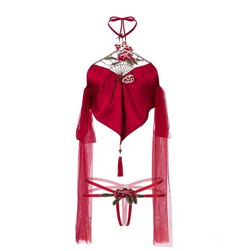 Sexy pure desire style Hanfu ancient clothing high-end sense belly pocket bed seduction passion new court style