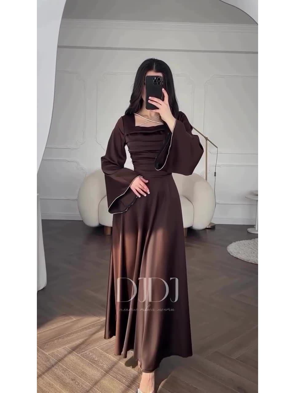 

2025 Summer Retro Elegant Long Sleeve Waist-Cinching Dress for Women XX-Large