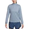 Nike T Shirts Women's Sky Blue Stand Collar Moderate Straight Fit FB4317-440
