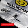 Hesdige Transparent Smile Face Plastic Vest Bags