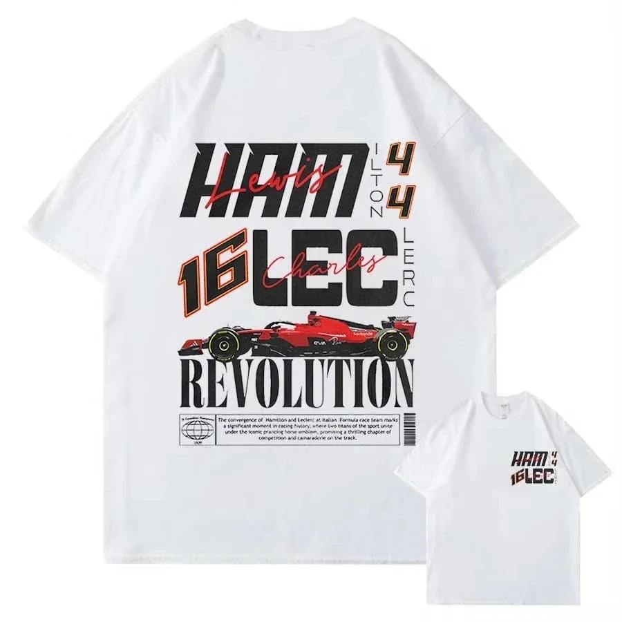 

Animated Lewis Hamilton Y2K Short Sleeve 2025Summer Hot-selling Printed Cotton T-shirt Fashion Trend Hip Hop Streetwear 4XL