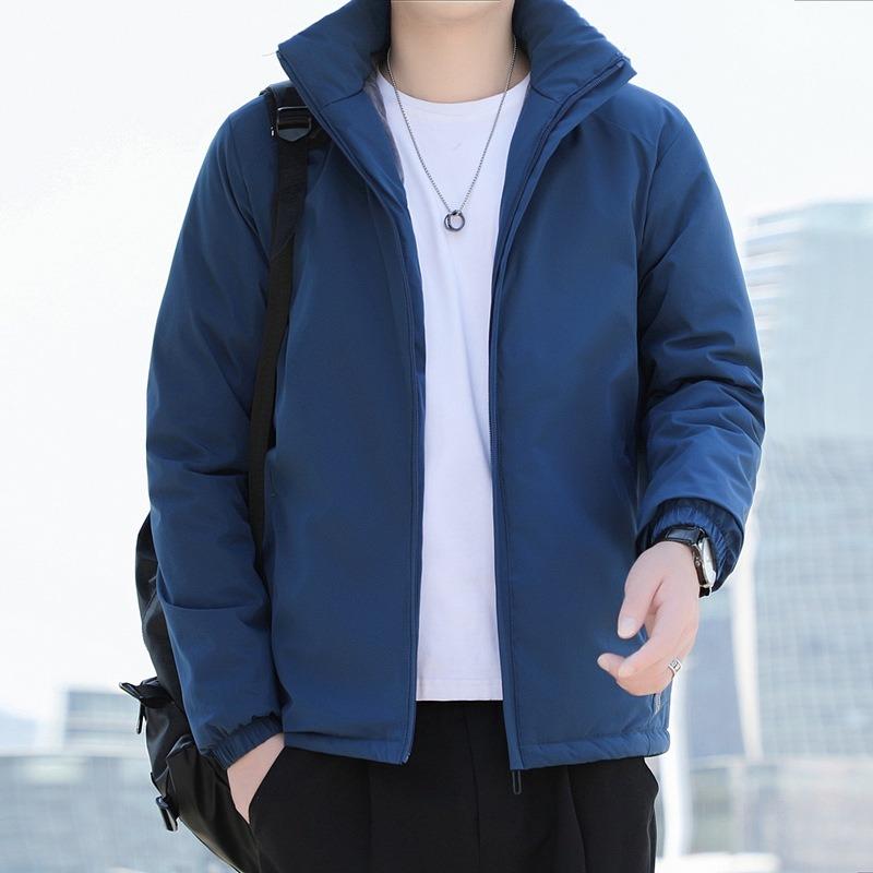 Hooded Cotton-padded Jacket Winter Thickened Jacket Fashion Casual Jacket Removable Hooded Cotton-padded Jacket XL джинсовый синий