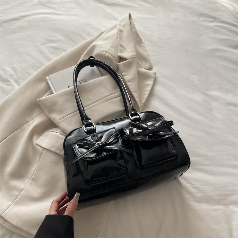 

Large capacity bag women s new ballet style bow underarm bag versatile shoulder bag