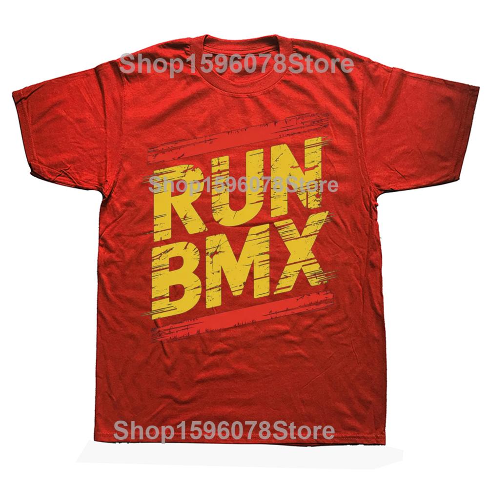 BMX Bike Bicycle Racing Gift Run BMX Graphic Tshirts Men Womens Fashion Casual Tshirt 100 Cotton Loose Oversized T Shirt S