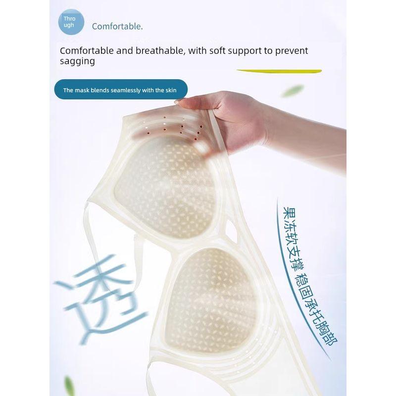 Seamless Ultra-Thin Cool Feeling Ice Silk Quick-Drying Intimates Ladies Thin Big Breast Size Concealing Gathered Summer Push-up Bra