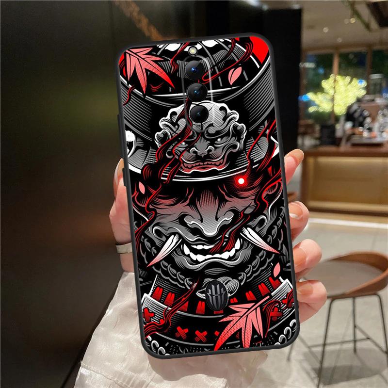 Samurai Mask Demon Case For ZTE Nubia Red Magic 10S 9S 8S 10 9 8 11 Pro Plus 6 7 6S 7S For RedMagic 10 Air Cover
