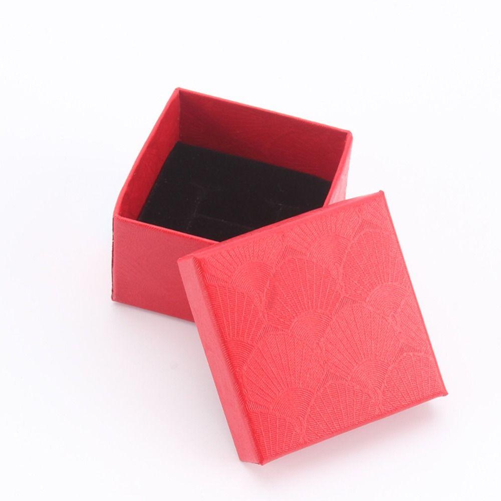 6Pcs Sponge Case Jewelry Gift Box Paper Jewelry Display Box High Quality Ring Box Wedding Favors