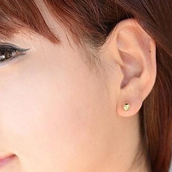 1 Pair Ear Studs All-match Accessories Flower Alloy Double Side Earring for Party