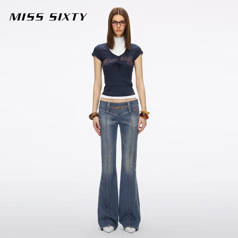 MISS SIXTY x Bella Capsule V-Neck Logo T-Shirt