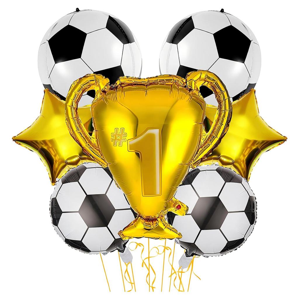 World  Soccer Theme Party  Set – Birthday Celebration Soccer Trophy  Garland Decoration