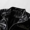 Men's Cross-Border PU Leather Motorcycle Jacket, European/American Style, Modern Tough Guy, Plus Velvet.