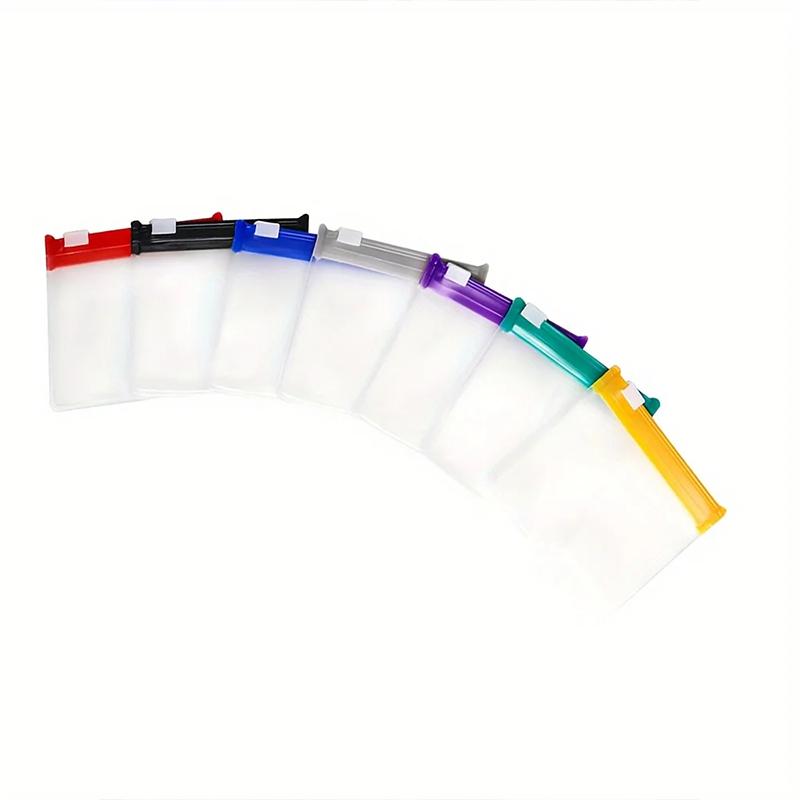 Medicine Organizer 7 Colors Self Sealing Translucent Medicine Bags Trave 7pcs Pill Pouch Bags Reusable Zippered Pill Pouch Set