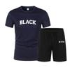 Sommer 2025 Herren Netz-Kurzarm-T-Shirt und Lässiger Sportanzug Zweiteiliges Set