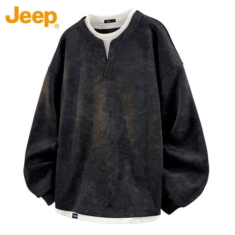 JEEP Men s Casual Layered Long-Sleeve T-Shirt 3XL