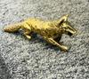 Vintage Solid Brass Fox Head Cane Handle for Walking Stick handmade design